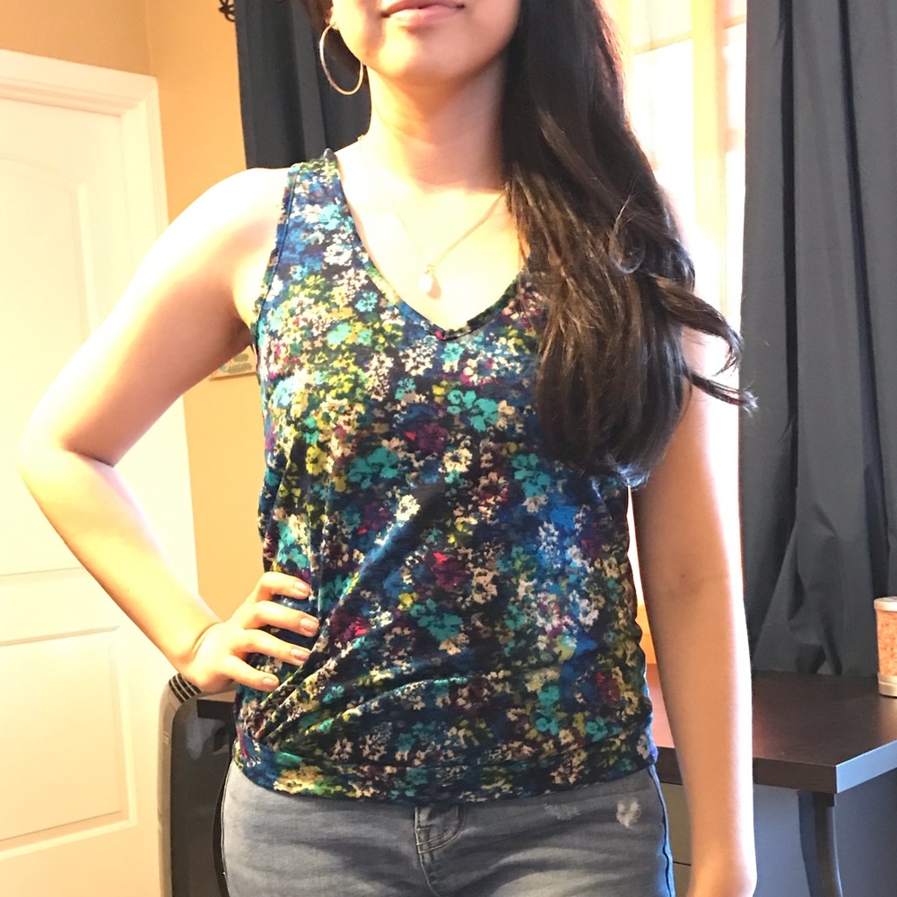 Cute Floral Blouse with Tie Back